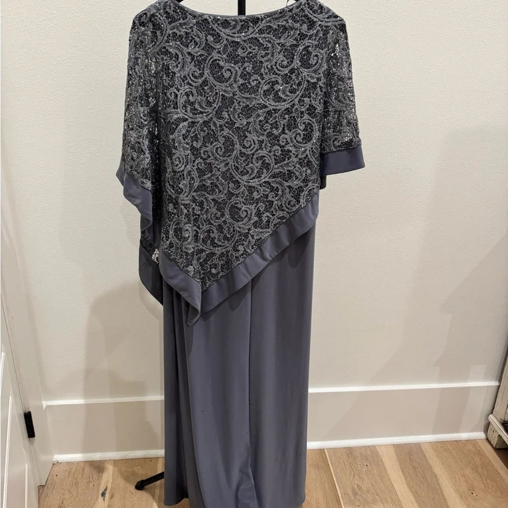 R&M Richards Silver Lace Dress